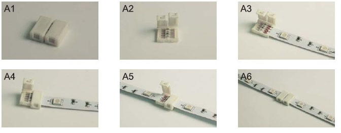 install welding head connectors for smd5050